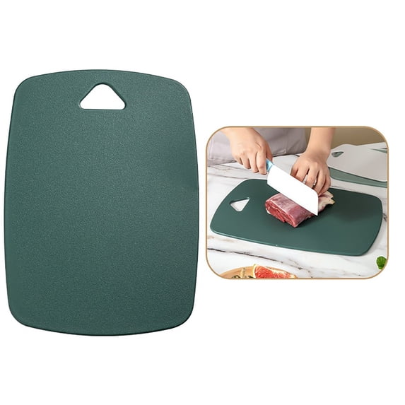 chaungfeng Plastic Cutting Board, Cutting Boards for Kitchen,Thick Chopping Boards for Meat, Veggies, Fruits, with Easy Grip Handle, for Outdoor Camping, RV. (Dark Green-L)
