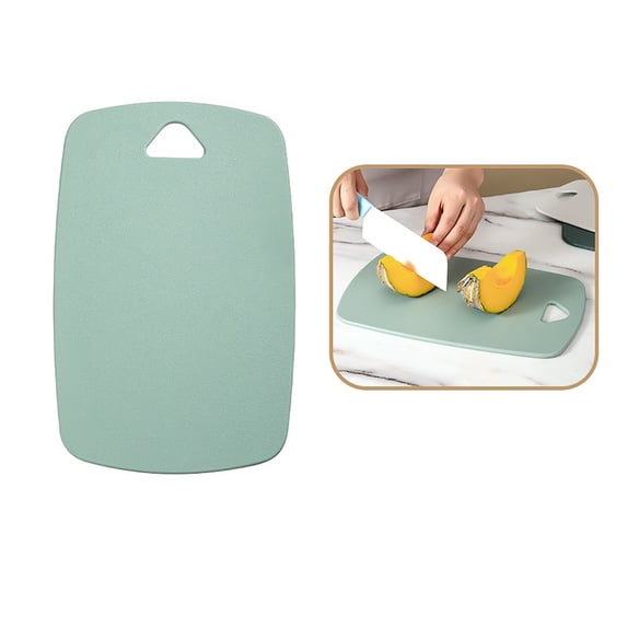 chaungfeng Plastic Cutting Board, Cutting Boards for Kitchen,Thick Chopping Boards for Meat, Veggies, Fruits, with Easy Grip Handle, for Outdoor Camping, RV. (Light Green-M)