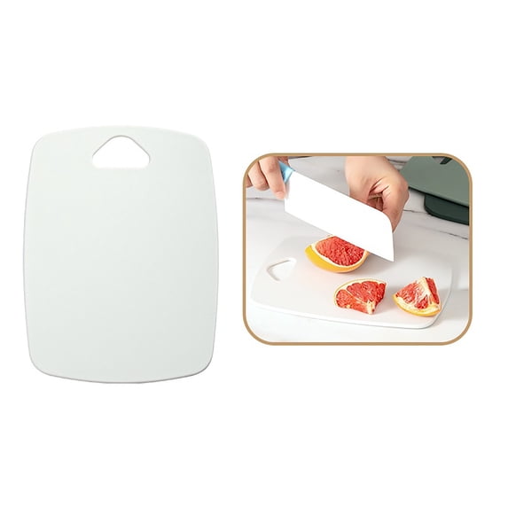 chaungfeng Plastic Cutting Board, Cutting Boards for Kitchen,Thick Chopping Boards for Meat, Veggies, Fruits, with Easy Grip Handle, for Outdoor Camping, RV. (White-S)