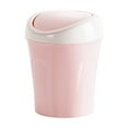 thumbnail image 1 of chaungfeng Plastic Mini Wastebasket Trash Can, Tiny Desktop Waste Garbage Bin with Swing Lid for Home, Office, Kitchen, Vanity Tabletop, Bedroom, Bathroom (4.13"x6.69"), 1 of 6