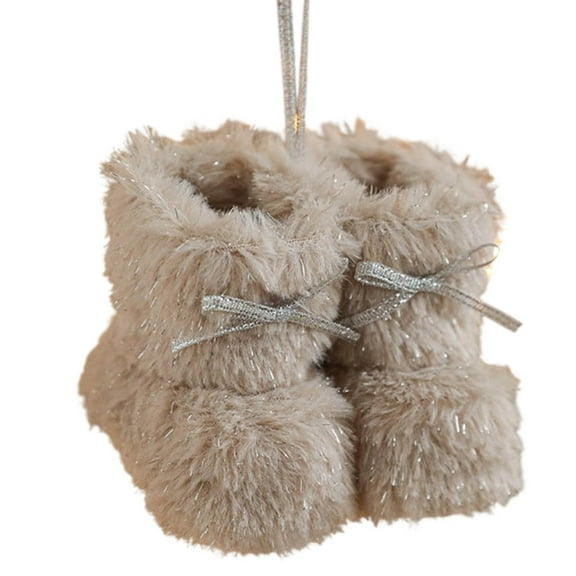 chaungfeng Plush Boot Ornaments, Mini Christmas Tree Hanging Decor, for Holiday Display, Gift Stocking Stuffers, Festive Hanging, 4"x3"x3"