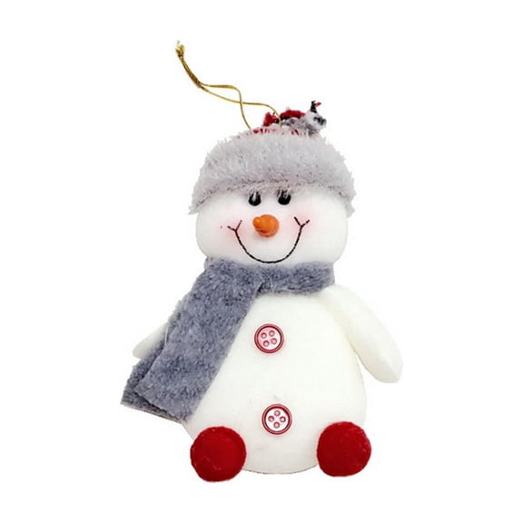 chaungfeng Plush Dolls Christmas Ornaments, 2.7x5.9 Inch Santa Claus Elk Deer Snowman Pendant, for Xmas Tree Holiday Party Decoration Backpack Keychain Christmas Gifts