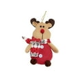 thumbnail image 1 of chaungfeng Plush Dolls Christmas Ornaments, 2.7x5.9 Inch Santa Claus Elk Deer Snowman Pendant, for Xmas Tree Holiday Party Decoration Backpack Keychain Christmas Gifts, 1 of 6