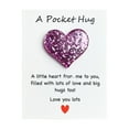 thumbnail image 1 of chaungfeng Pocket Hug Heart Token with Greeting Card - Pocket Hug Cards Keepsake Gifts - Hug Miss You Birthday Wedding Valentines Mothers Day Gifts for Mom Women (Purple), 1 of 6