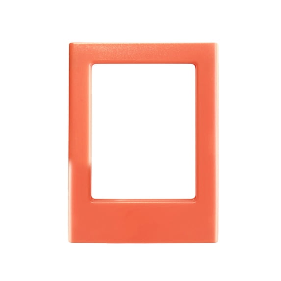 chaungfeng Portable Mini Photo Frame, Magnetic Instant Picture Frames - Photo Card Display Picture Desktop Layout No-drill Adhesive Fridge Magnet 2.56"x3.46" - Orange
