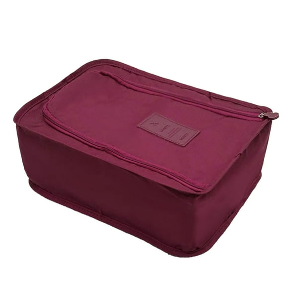 chaungfeng Portable Multifunctional Storage Carrying Box, Shoe Bags for Travel with Handle and Zipper Closure ,Shoe Organizer, Shoe Travel Bags for Packing, 11.8x8.3x11.5 Inch
