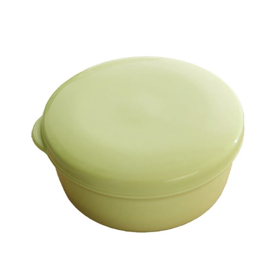 chaungfeng Portable Round Soap Box, Plastic Drainage Soap Case with Sealed Lid for Travel, Bathroom, Sink (1.85"x4.09")