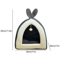 chaungfeng Rabbit Bed Cave with Mat, Indoor Cozy Cats Dogs Bed Cute Cats Bed Large House Winter Nest, Outdoor Cave Bed House For Cats Puppy Or Small PET Outside Habitat 11x11.4 Inch