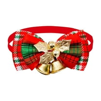 chaungfeng Red Bow Tie Pet Collar, Adjustable Christmas Accessory, for Cat Dog, Festive Events, Photo Prop, 3.15x1.57 Inches