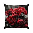 thumbnail image 1 of chaungfeng Red Rose Flowers Throw Pillow Cases Cushion Covers, Vintage Pillowcases Printed Pillow Case 18x18 Inch for Living Room Sofa Couch Car Bed Decor, 1 of 6