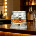 thumbnail image 1 of chaungfeng Rotatable Tumbler Crystal Glass Cups, 360 Degree Rotating Whiskey Glass Set with Spinning Base, Creative Old Fashioned Glasses for Rum, Cocktail, Brandy, Coffee, Milk, 1 of 6