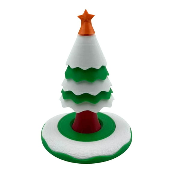 chaungfeng Rotating Plastic Christmas Tree, Decompression Spinner Ornament, Handheld Christmas Decor, for Office, Gift, Stress Relief, Desktop