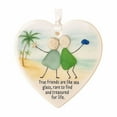 thumbnail image 1 of chaungfeng Sea Glass Friendship Decor - 3.14" Timeless Friendship Heart Keepsake - Christmas Pendant for Christmas Tree Hanging Ornaments, Sea Glass Art for Best Friends (1PCS Heart), 1 of 6