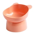 thumbnail image 1 of chaungfeng Slanted Elevated Cat Bowls: 5 Inch Plastic Raised Cat Food Bowl for Protecting Pet's Spine - Microwave & Dishwasher Safe - Pink (1 PC), 1 of 6