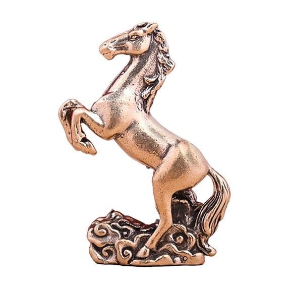 chaungfeng Small Brass Metal Statue Ornament - Animal Figurines Figurine House Desktop Decoration Bronze (Horse(1PC))