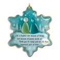 thumbnail image 1 of chaungfeng Snowflake-Shaped Sea Glass Friendship Decor - Timeless Friendship Heart Keepsake - Christmas Pendant for Christmas Tree Hanging Ornaments, Sea Glass Art for Friends, 1 of 5