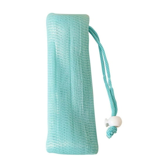 chaungfeng Soap Bag Foaming Net Soap Pouch, Mesh Soap Bubble Pouch, Mesh Soap Saver Bag, Exfoliating Mesh Bar Soap Pouch Bubble Foam Net Soap Bag with Drawstring (Mint Green)