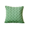 thumbnail image 1 of chaungfeng Soft Decorative Throw Pillow Covers 18 X 18 Inches, Plush Neutral Square Leaf Velvet Cushion Cases for Couch Sofa Bedroom Car Home Decor (Green), 1 of 6