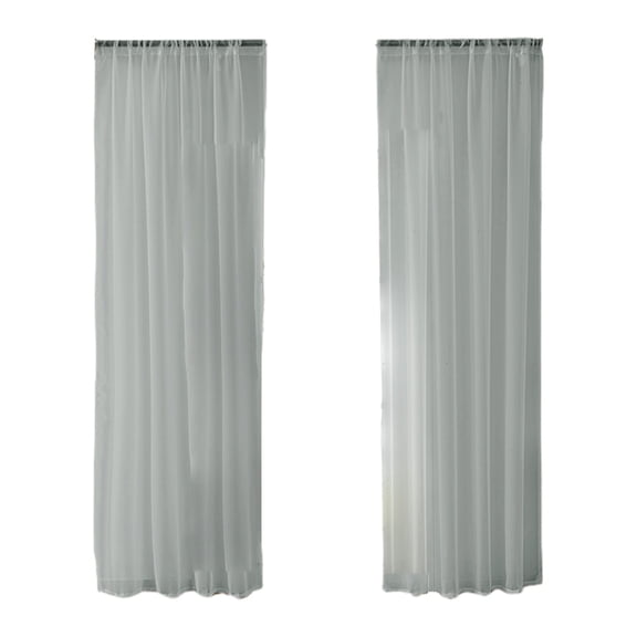 chaungfeng Solid Color Lightweight Sheer Curtains - Rod Pocket Style Translucent Curtains - Sheer Curtains for Living Room and Bedroom - Sheer Drapes - 39.4"x51.2"(Gray)
