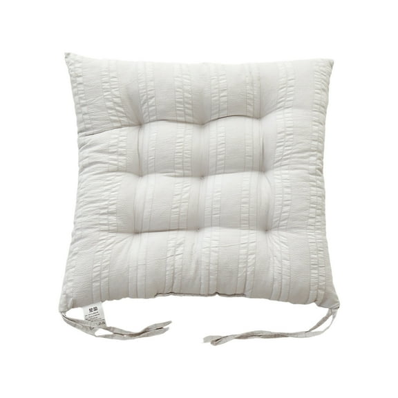 chaungfeng Solid Color Polyester Chair Cushion with Ties, Ultra Soft Warm Floor Cushion for Reading,Comfortable Square Seat Cushion for Adult 15.7”x15.7”