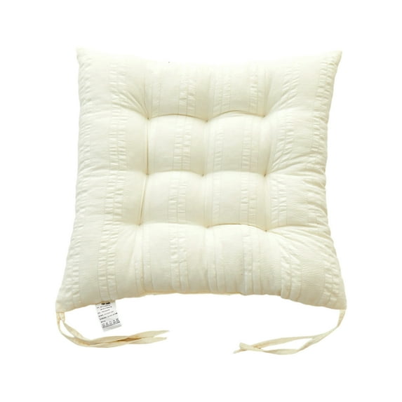 chaungfeng Solid Color Polyester Chair Cushion with Ties, Ultra Soft Warm Floor Cushion for Reading,Comfortable Square Seat Cushion for Adult 15.7”x15.7”