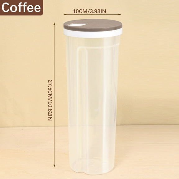 chaungfeng Spaghetti Storage Jar, Clear Plastic Pasta Storage Containers, Airtight Non Slip Food Storage Container with Rotating Lid, for Noodles Beans Staples Storage (10.82x3.93 Inch)