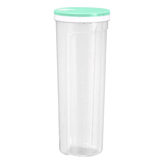 chaungfeng Spaghetti Storage Jar, Clear Plastic Pasta Storage Containers, Airtight Non Slip Food Storage Container with Rotating Lid, for Noodles Beans Staples Storage (10.82x3.93 Inch)