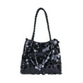 thumbnail image 1 of chaungfeng Sparkly Purses for Women, Casual Large Capacity Women's Totes Bags Personalized Shoulder Bag, Trendy Glitter Purses for Women, Black, 1 of 6
