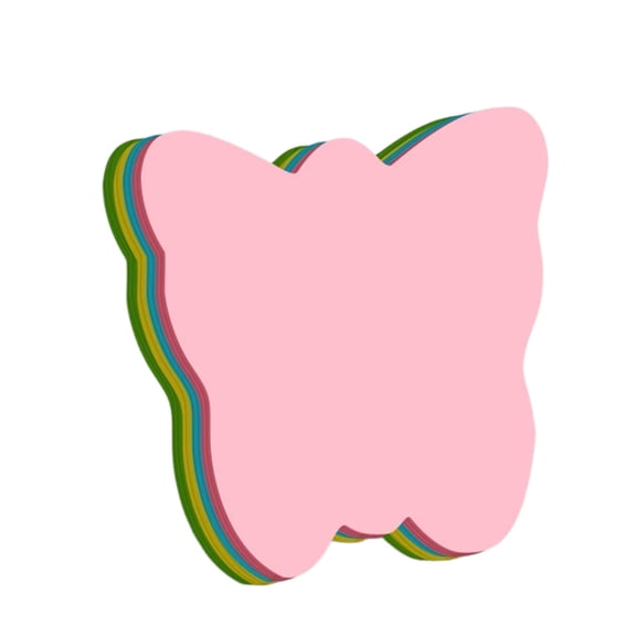 chaungfeng Sticky Notes Self-Sticky Notes,100 Sheets/Pad, Easy to Post, Business, Family, Office Supplies (Butterfly Shape)
