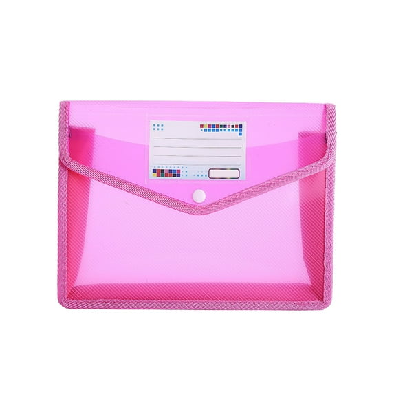 chaungfeng Thickened Plastic Envelopes Poly Envelopes, Clear Document Folders File Folders US Letter A4 Size File Folder with Label Pocket, for Home Work Office Organization, Assorted Color