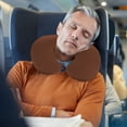 thumbnail image 1 of chaungfeng U-Shaped Inflatable Travel Neck Pillow, Compact Travel Pillows for Airplanes Travel Light Inflatable Neck Pillow, Support Head Neck and Lumbar 10.6"x11.4", 1 of 5