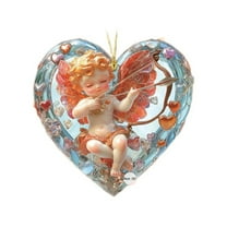 chaungfeng Valentine Angel Ornament, 2D Decorative Angel Ornaments - Christmas Angel Decoration, Elegant Angels Decoration, Cute Creative Pendant for Tree, Bag, Car, Gift, Holiday