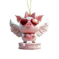 thumbnail image 1 of chaungfeng Valentine's Day Acrylic Ornaments, 2D Red Pig Decoration Holiday Pendant - 3.14 inch Tree Ornament, for Gift, Backpack, Car Rearview Mirror Accessories, 1 of 5