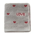thumbnail image 1 of chaungfeng Valentine's Day Hand Towels, Red Heart Bathroom Towels Decorative Set for Drying, Cleaning, Kitchen, 13.39'' x 29.53''(Gray), 1 of 6