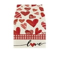 thumbnail image 1 of chaungfeng Valentine's Day Love Heart Table Runner, Valentine Red Kitchen Table Runner with Heart Pattern, for Mother's Day Wedding Anniversary Holiday Decoration 13x47 Inches, 1 of 6