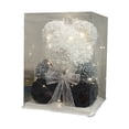 thumbnail image 1 of chaungfeng Valentines Day Rose Bear, Artificial Flowers Fake Rose Decorations, Bears Shaped Appearance with Lights and Transparent Gift Box for Holiday Presents, 10in (White Black), 1 of 6