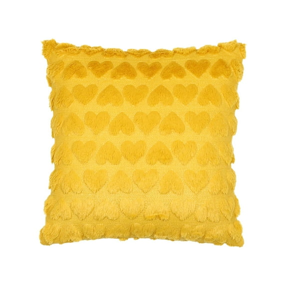 chaungfeng Valentines Pillow Cover, Heart Soft Plush Jacquard Design, Vintage Romantic Gift Throw Pillow Cover 18x18 Inch for Bedroom Living Room Sofa Couch Car Bed Decor