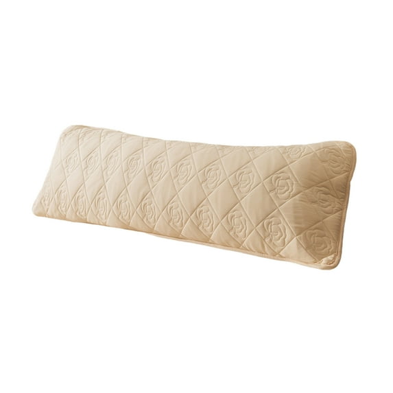 chaungfeng Velvet Body Pillowcase, Double Pillowcase Quilted Pillowcase, 1 Pack Ultra Soft Breathable Pillow Sham Cover, 18" X 47" Long Cozy Warm Fuzzy Flannel Body Pillow Case (Yellow)