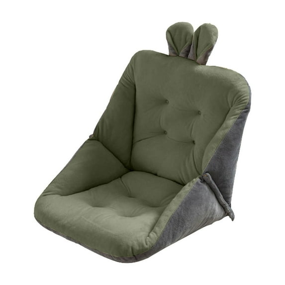 chaungfeng Velvet Cushion, Cute Office Chair Cushion Semi-Enclosed Bunny Ears Seat Cushions, 17.72-inch Lazy Sofa, Bedroom Office Chair, Car Seat Plush Comfort Cushion