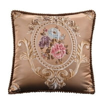 chaungfeng Vintage Euro Emboss Flower Pillows Covers 18.9"x18.9",Sofa Upholstery Cushion Cover, Car Office Bedrooms Home Backrests Pillowcases