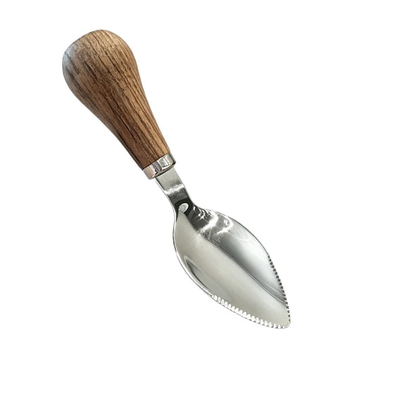 chaungfeng Walnut Wood Spoon Fork Potato Masher, 304 Stainless Steel Tableware for Fruit Dessert Kitchen Household Use