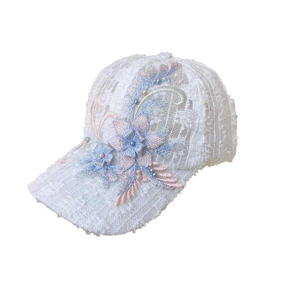 chaungfeng Women's Bling Butterfly Baseball Cap, Adjustable Hip Hop Hat Outdoor Casual Trendy Sun Hat with Breathable Mesh Back Cap for Summer Outdoor Picnic Daily Wear