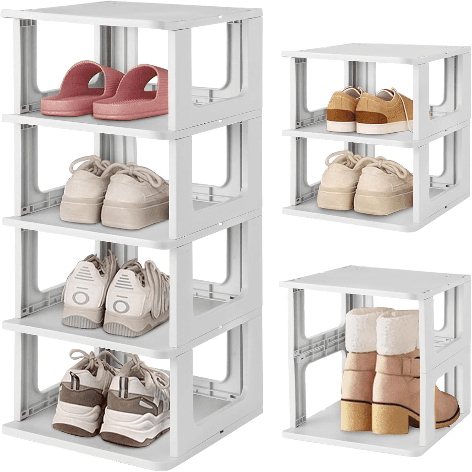 chdqwer KFHDMCV Narrow Shoe Rack 5-Tier Small Shoe Rack for Entryway ...