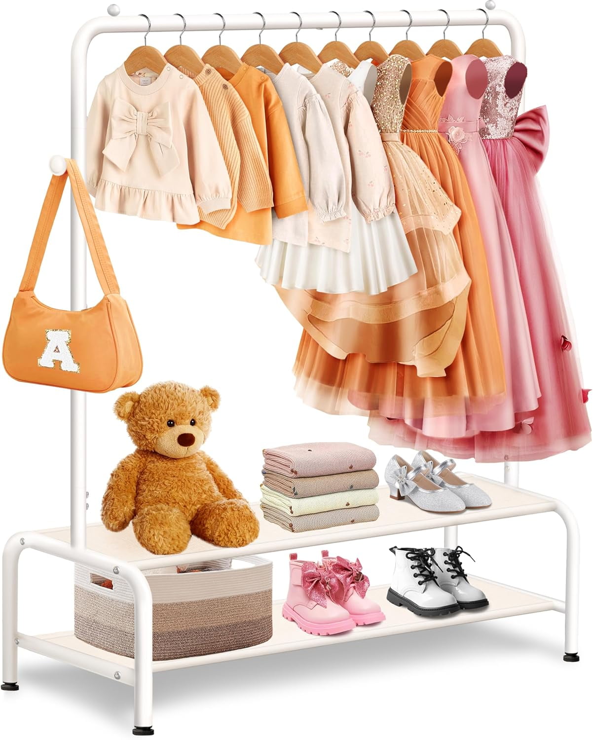 chdqwer Kids Clothing Rack - Dress Storage - Dress Rack for Little ...