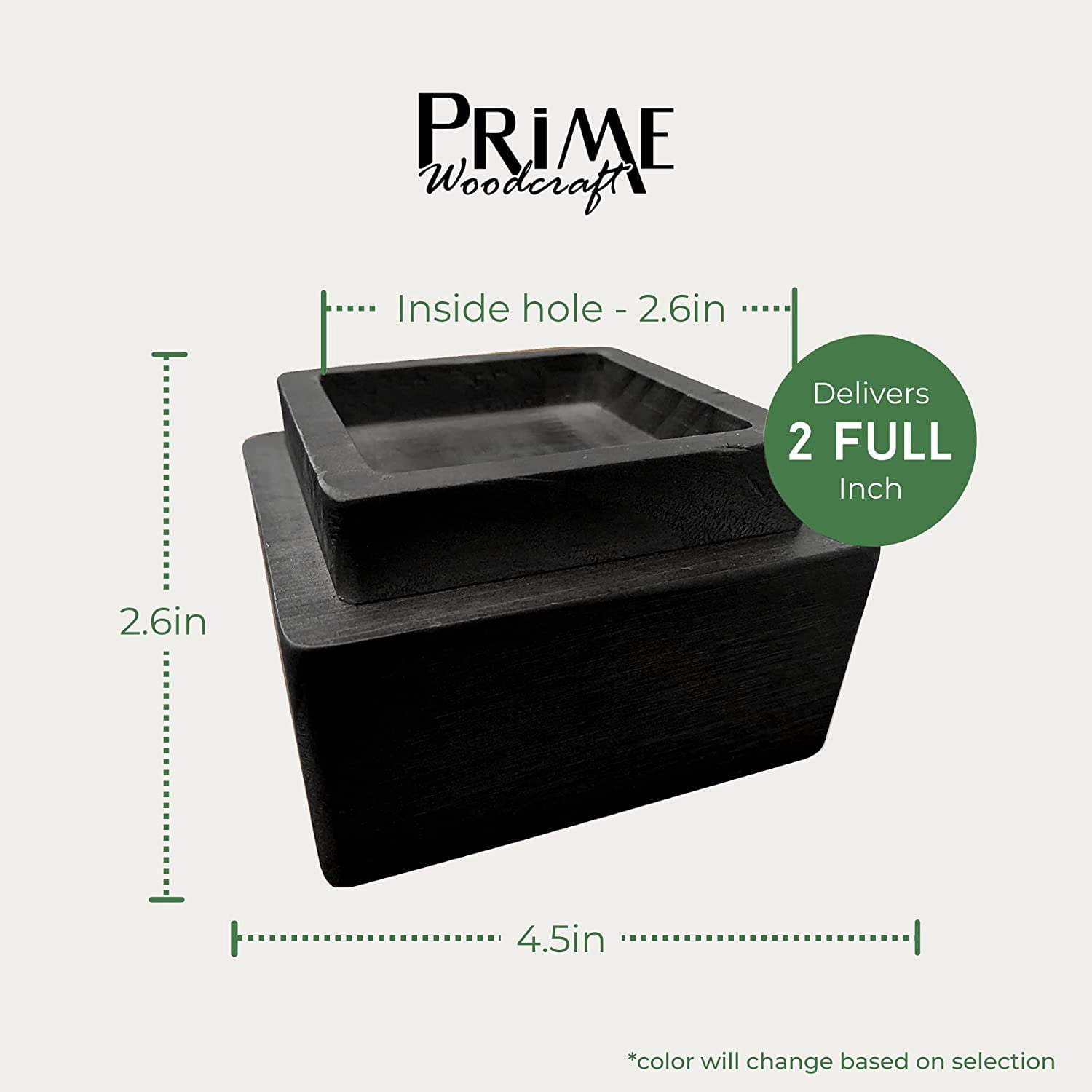 chdqwer Walnut Wood Risers - 2 Inch Height 4 Risers Black - Square Bed ...