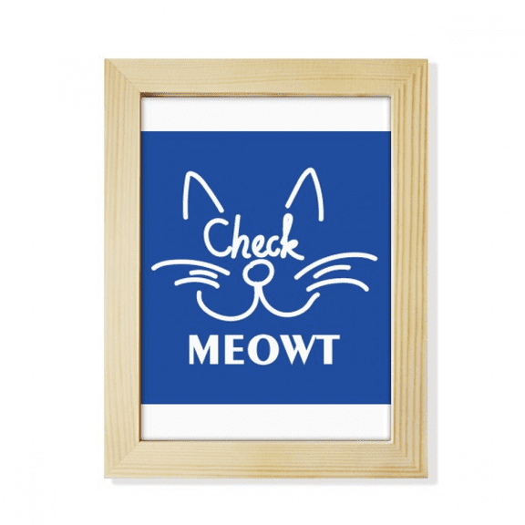 check cat fbeard art deco fashion desktop adorn photo frame display art painting wooden
