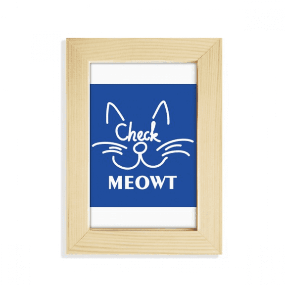 check cat fbeard art deco fashion desktop display photo frame picture art painting 5x7 inch
