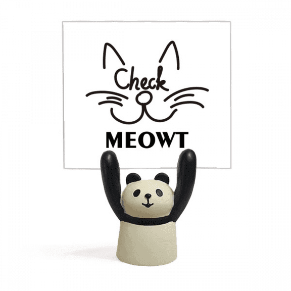 check cat fbeard art deco fashion memo holder cartoon animal panda stand decoration
