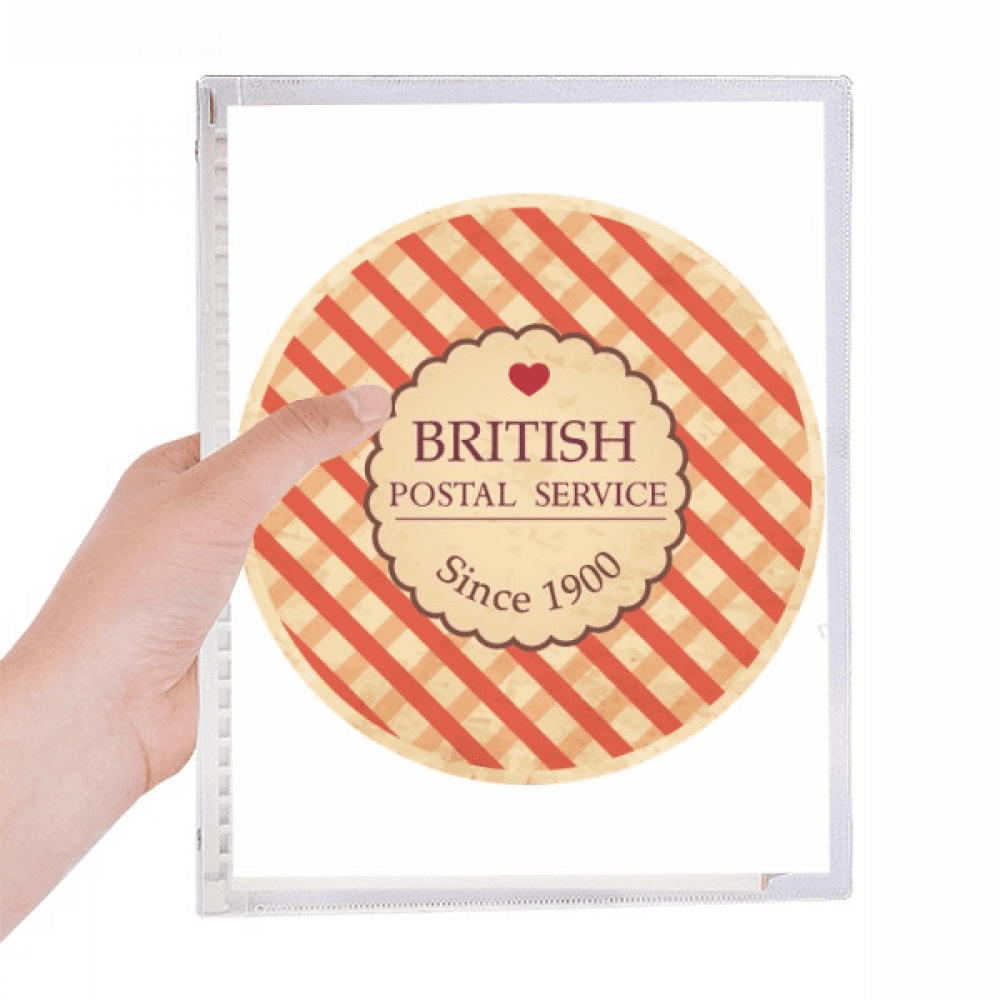 checked uk london britian stamp notebook loose diary refillable journal statiry