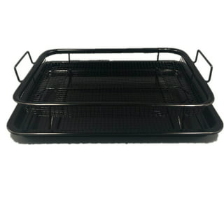 Air Fryer Basket for Oven,13”*11”*3.3 Crisping Basket Air Fry Crisper  Basket Non-Stick Air Fryer Replacement Part Stainless Crisper Oven Tray for